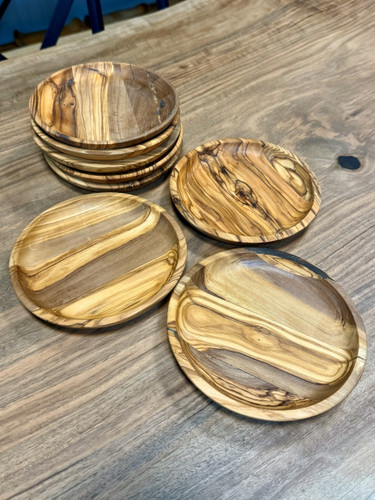 پیش دستی قطر 15 سانتی متر چوب زیتون