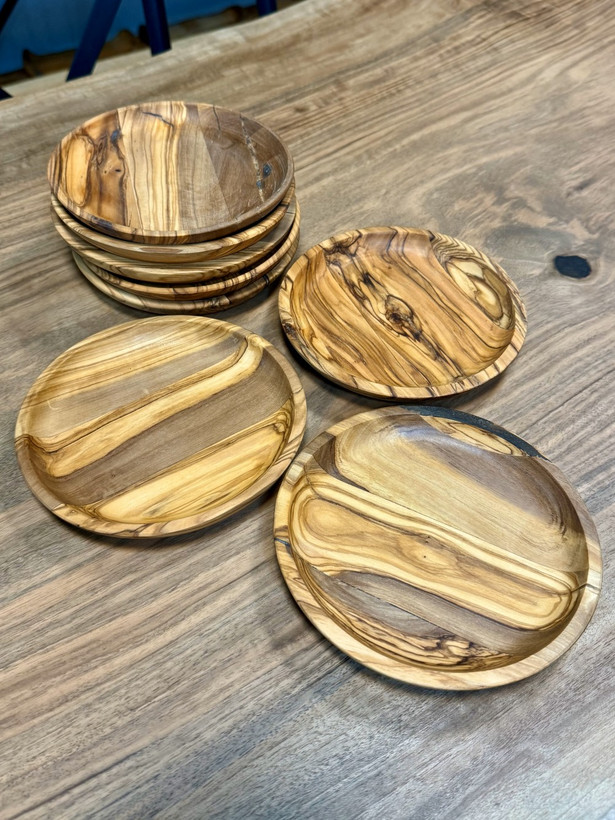 پیش دستی قطر 15 سانتی متر چوب زیتون