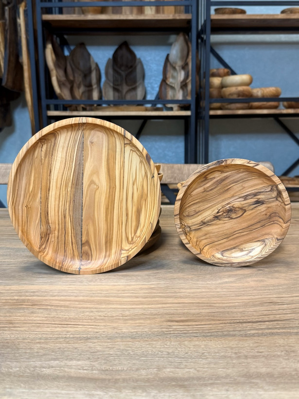 ست پیش دستی و شیرینی خوری چوب زیتون