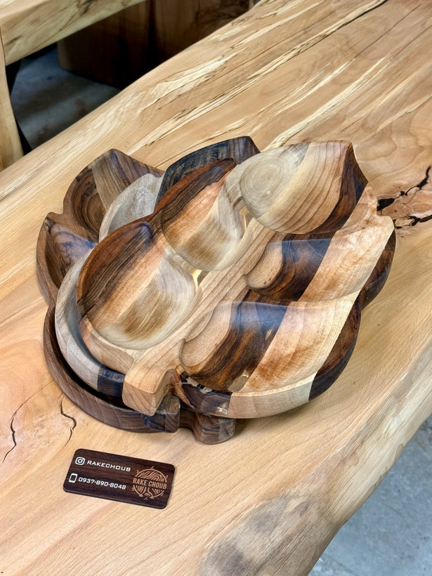 اردو خوری پنج خانه طرح برگ چوب گردو