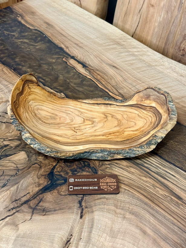 رولت خوری لبه پوستی چوب زیتون کد 1