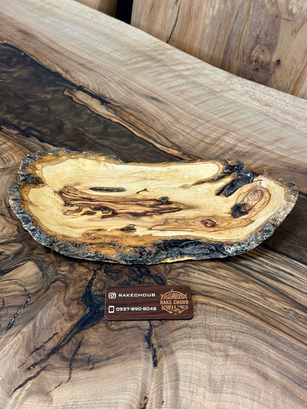 رولت خوری لبه پوستی چوب زیتون کد 2