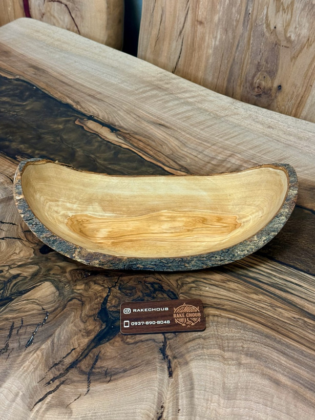 رولت خوری لبه پوستی چوب زیتون کد 3