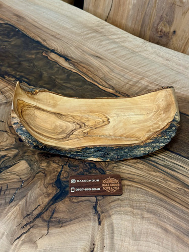 رولت خوری لبه پوستی چوب زیتون کد 5