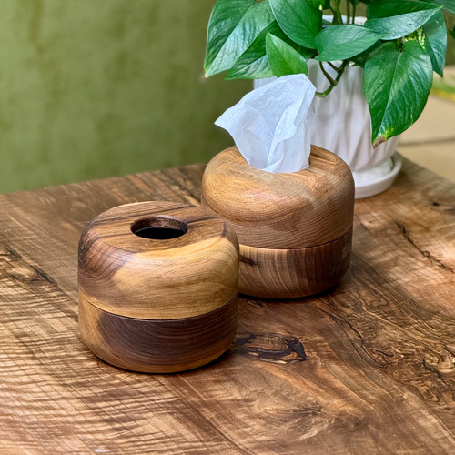 جای دستمال کاغذی چوبی مگنتی چوب گردو